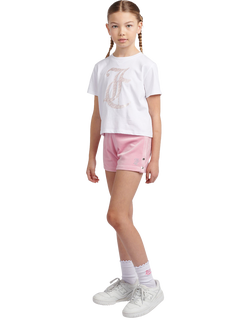 Juicy Couture Kids' Boxy T-Shirt & Velour Shorts Set, Pink Nectar - view 2, Pink Nectar