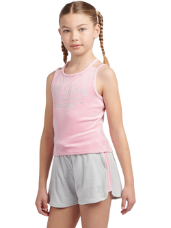 Juicy Couture Kids' Vest Top and Shorts Set, Pink/Grey, Pink/Grey