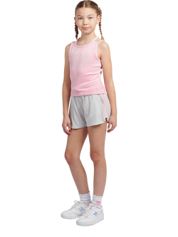 Juicy Couture Kids' Vest Top and Shorts Set, Pink/Grey - view 2, Pink/Grey