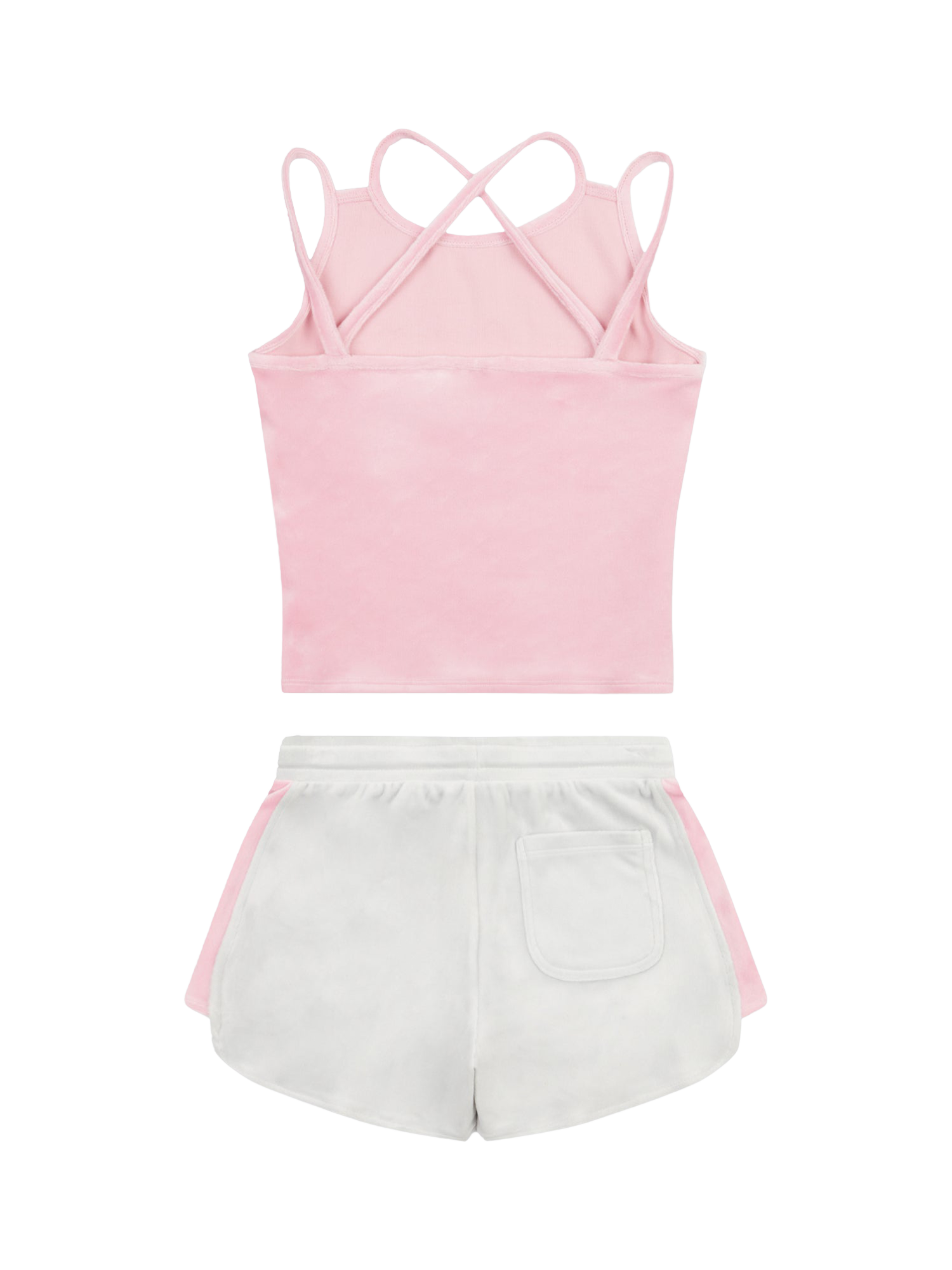 Product image 7 of 10, which shows Juicy Couture Kids' Vest Top and Shorts Set, Pink/Grey, 3-4 years