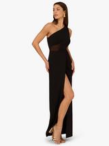 【海外限定】AdriannaPapell ドレス☆Scallop Tuxedo Black Gown Scalloped Collar Tuxedo Mermaid Gown In Black - Adrianna Papell