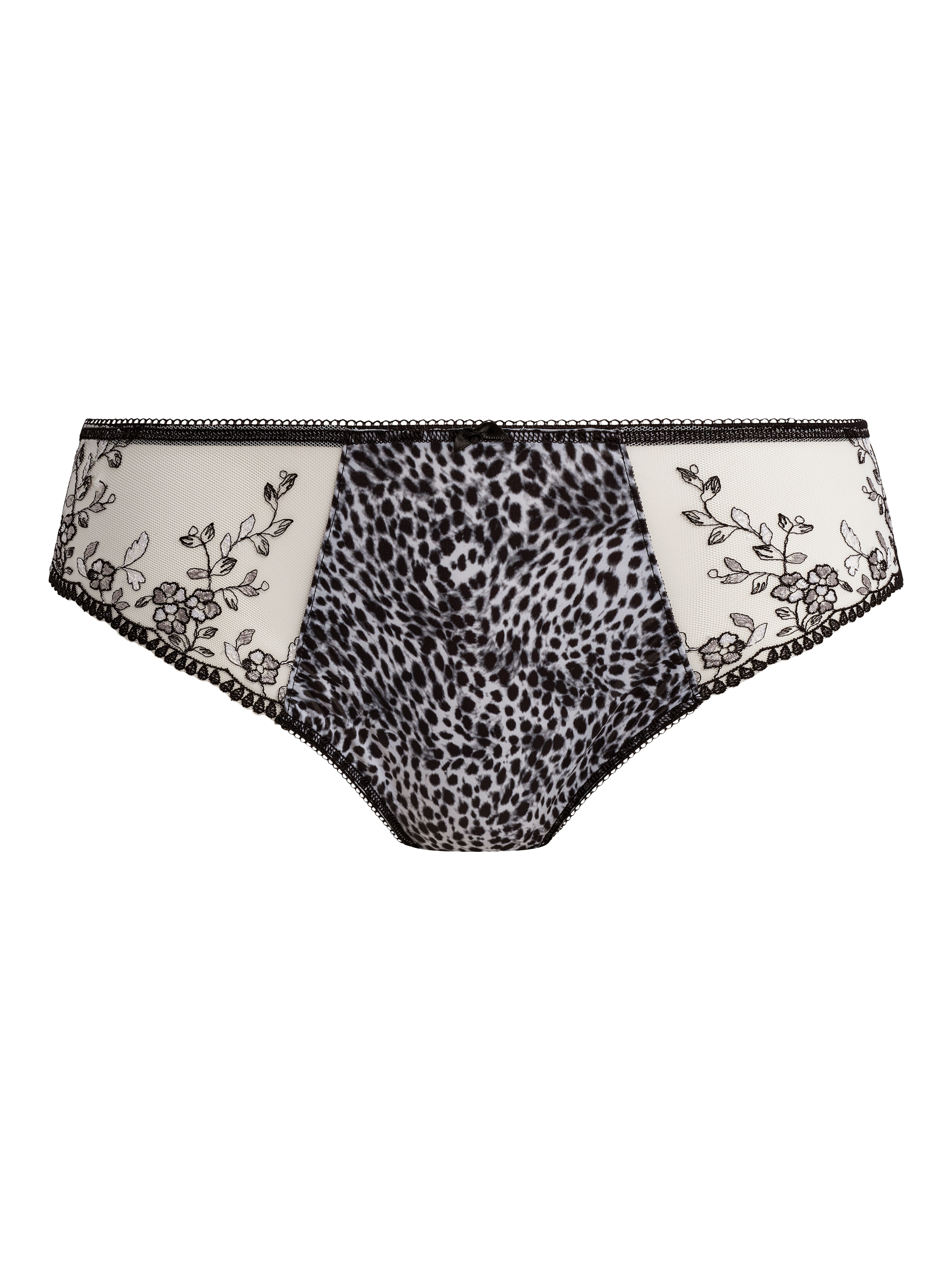 Product image 7 of 7, which shows Fantasie Lindsey Leapard Print Briefs, Monochrome, S