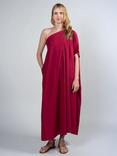 Cape Cove One Shoulder Beach Dress, Red Berry
