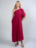 Cape Cove One Shoulder Beach Dress, Red Berry