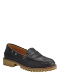 Jones Bootmaker Miuccia Leather Moccasins, Brown