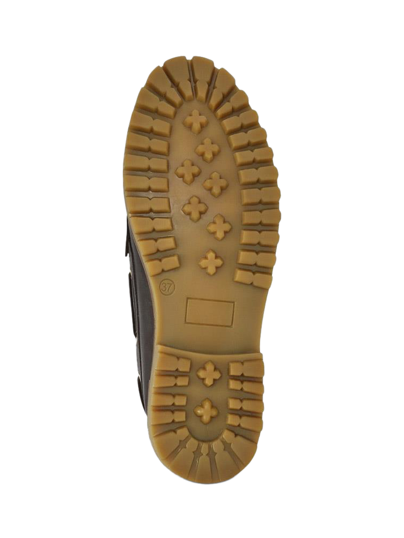 Product image 5 of 5, which shows Jones Bootmaker Miuccia Leather Moccasins, Brown, 3
