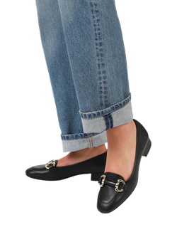 Jones Bootmaker Editta Leather Smart Slip-On Shoes - view 2, Black