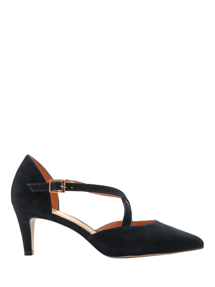 Jones Bootmaker Ysa Leather Stiletto Heel Court Shoes, Navy