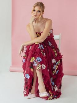 Maya Deluxe Embroidered Cami Maxi Dress, Pink/Multi - view 2, Pink/Multi