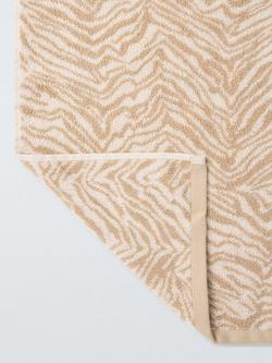 John Lewis Zebra Print Towels, Camel - view 2, Camel