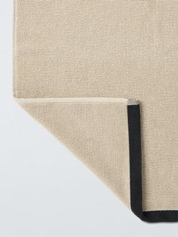 John Lewis Contrast Border Towels - view 2, Natural