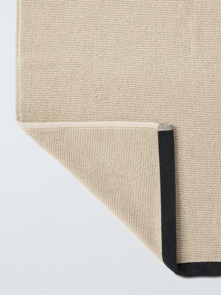 John Lewis Contrast Border Towels - view 2, Natural