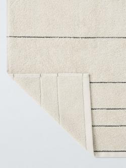 John Lewis Textured Stripe Towels - view 2, Natural