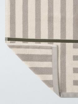 John Lewis Broken Stripe Towels - view 2, Neutral/Latte
