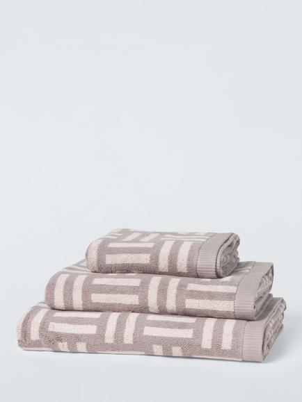John Lewis Basket Weave Towels, Neutral/Latte