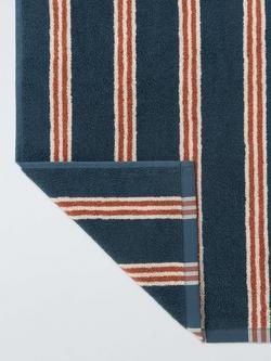 John Lewis Ambleside Stripe Towels - view 2, Loch Blue