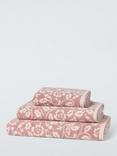 John Lewis Marlow Floral Towels, Deep Plaster