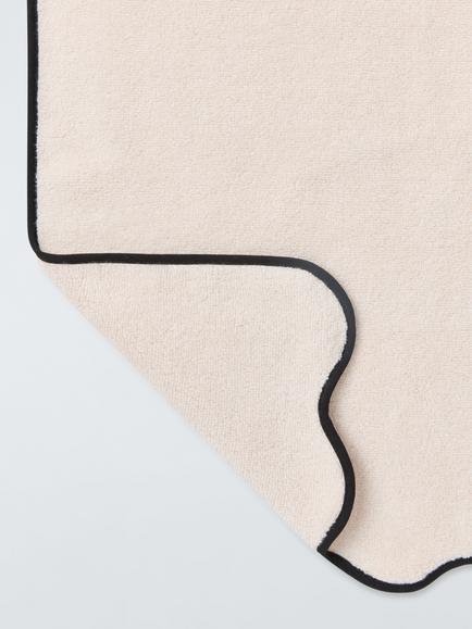 John Lewis Scallop Edge Towels, Cream/Black - view 2, White And Black