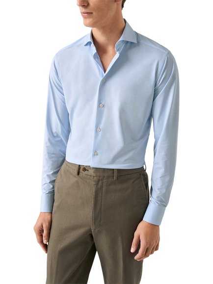 Eton Regular Fit 4-Way Stretch Shirt, Light Blue, Light Blue