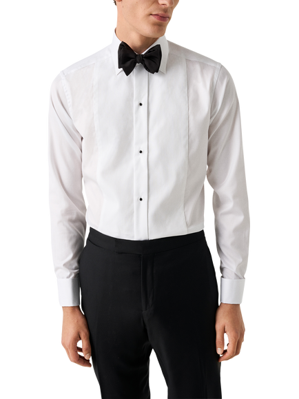 Eton Cotton Slim Fit Bib Front Evening Shirt, White, White