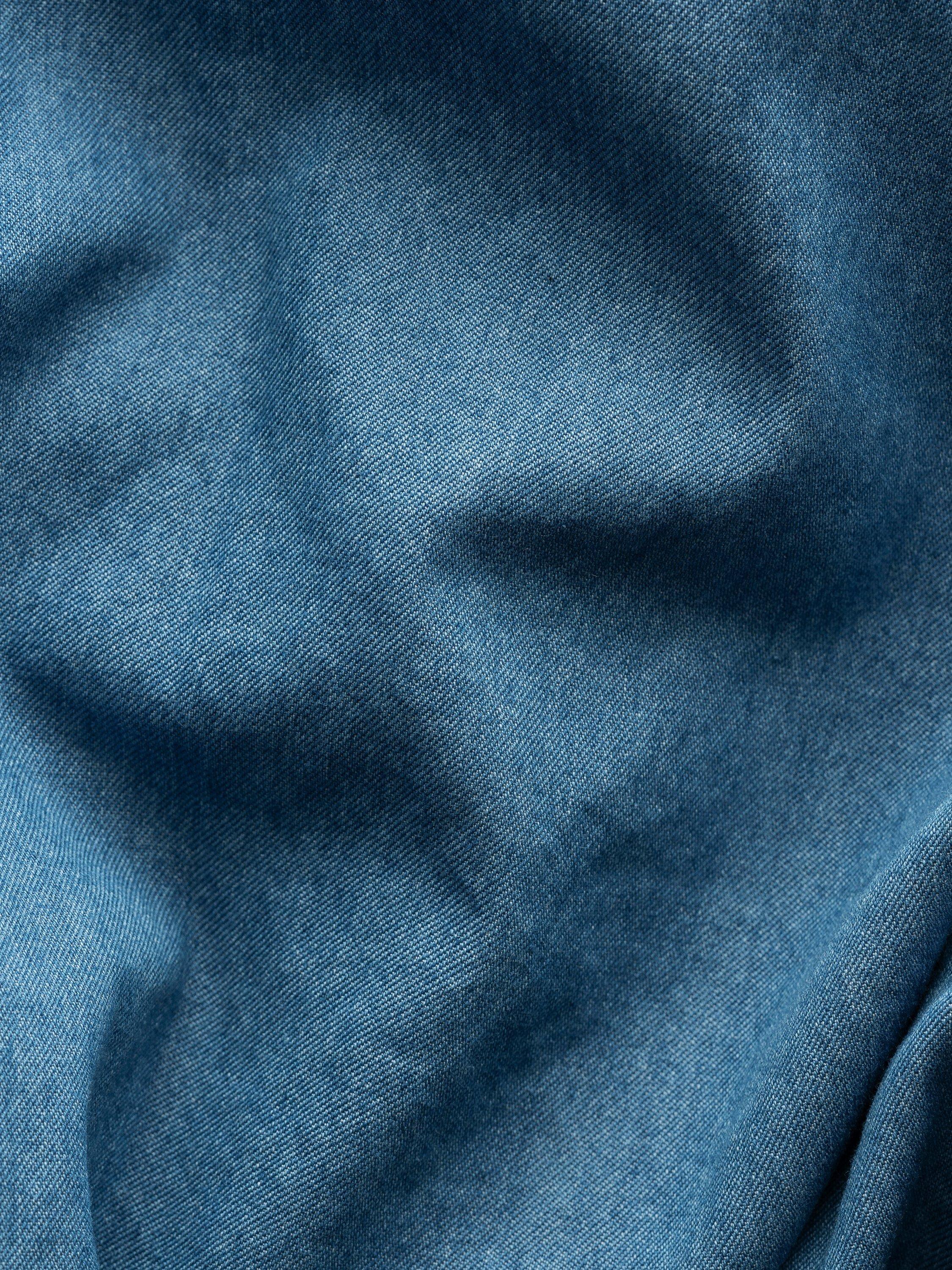 Product image 7 of 11, which shows Eton Cotton Slim Fit Denim Shirt, Blue, 14.5