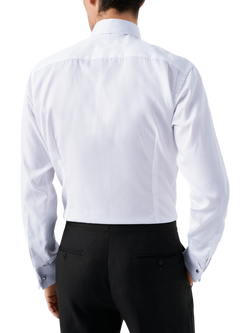 Eton Cotton Dobby Regular Fit Evening Shirt, White - view 2, White