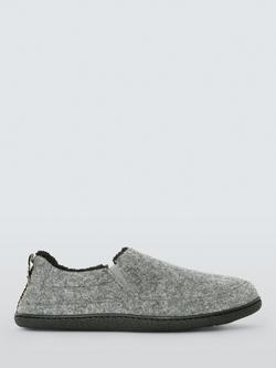 John Lewis Plain Felt Slippers, Grey