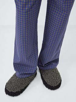 John Lewis Borg Slippers - view 2, Grey