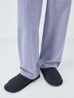 John Lewis Cool Suede Slippers - view 2, Navy