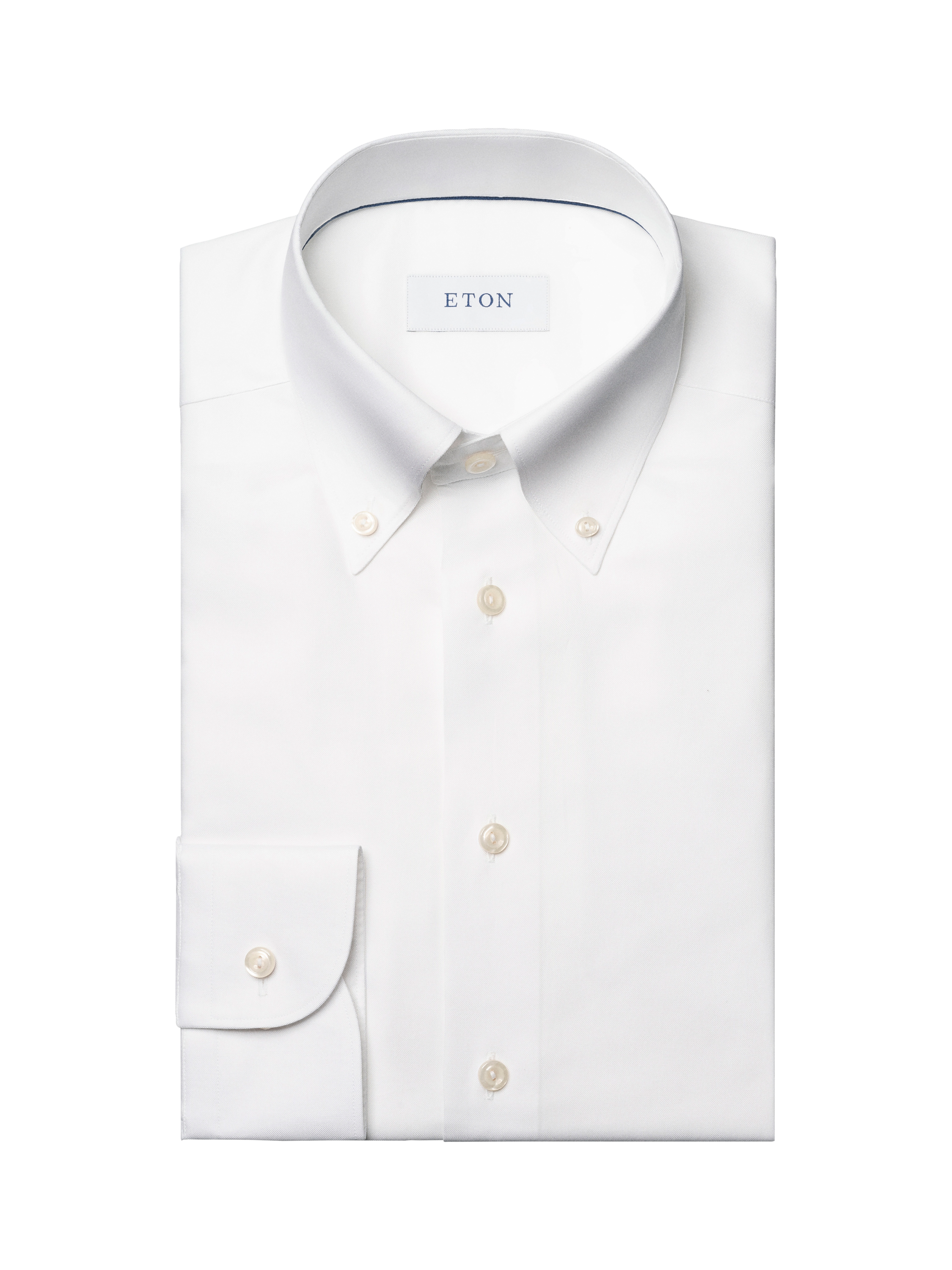 Product image 8 of 8, which shows Eton Cotton Slim Fit Oxford Shirt, White, 14.5