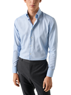Eton Cotton Slim Fit Oxford Shirt, Light Blue, Light Blue