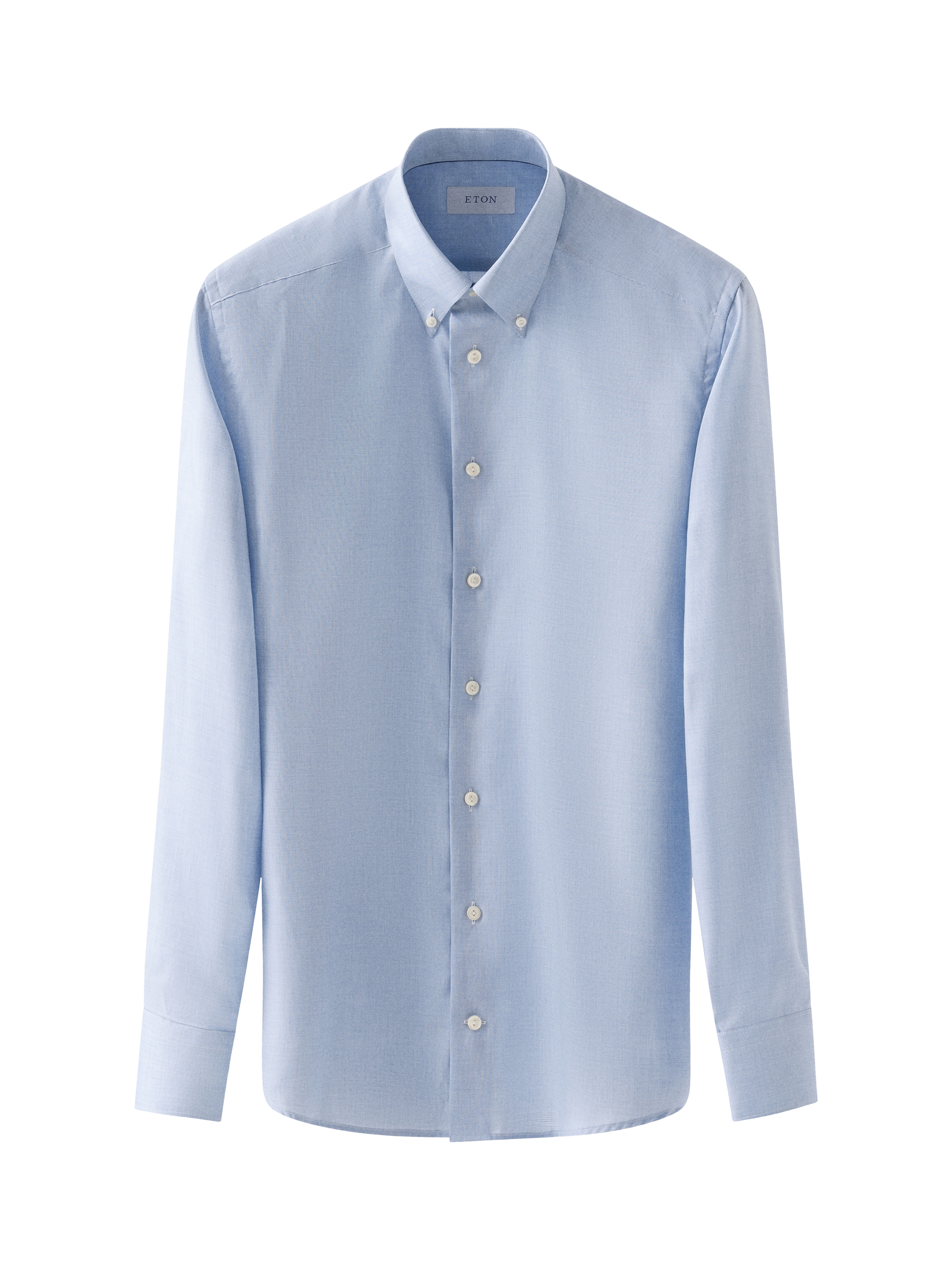 Product image 5 of 8, which shows Eton Cotton Slim Fit Oxford Shirt, Light Blue, 14.5