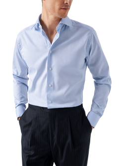 Eton Cotton Slim Fit Cutaway Collar Shirt, Light Blue, Light Blue