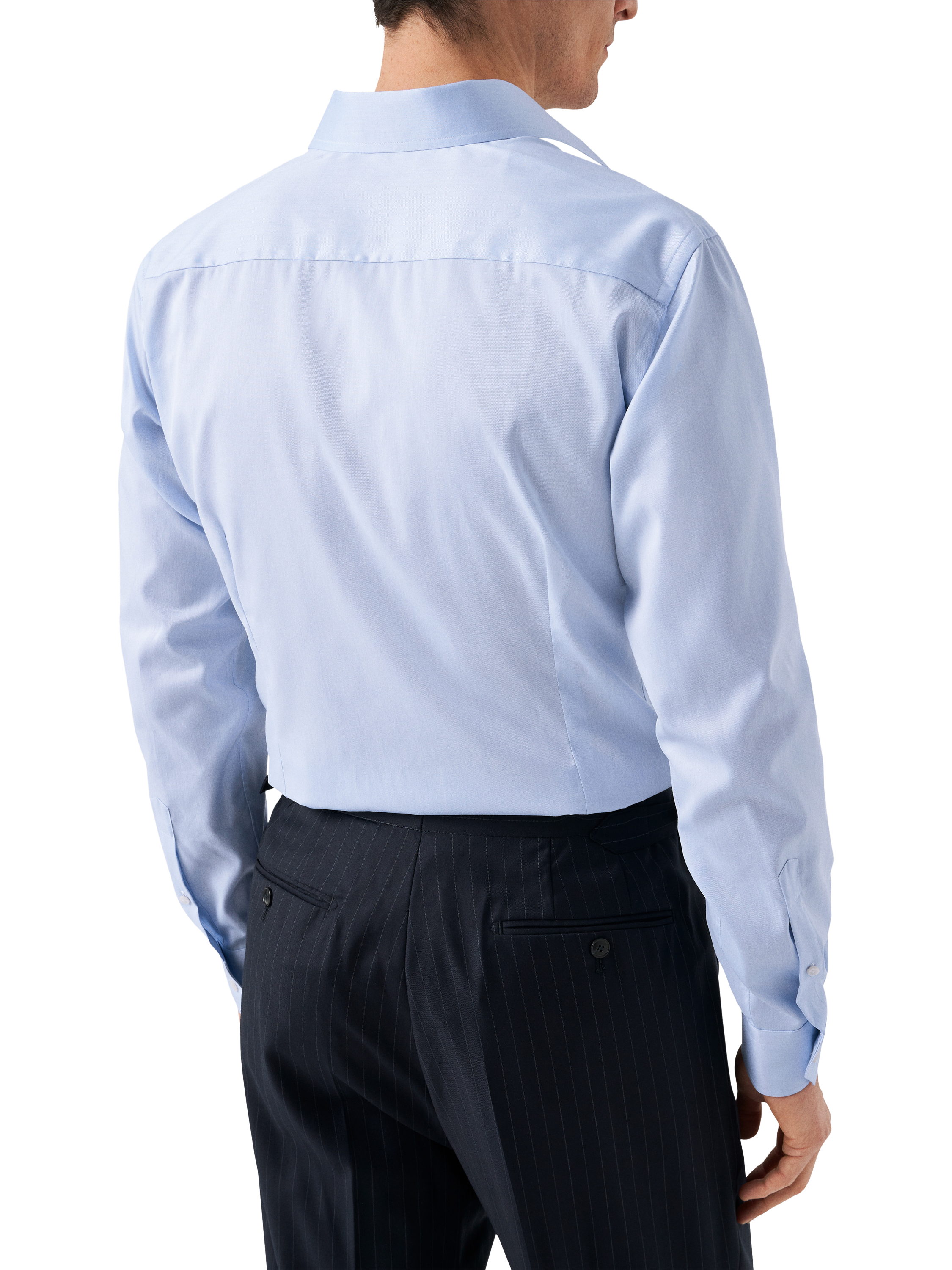 Product image 2 of 11, which shows Eton Cotton Slim Fit Cutaway Collar Shirt, Light Blue, 15