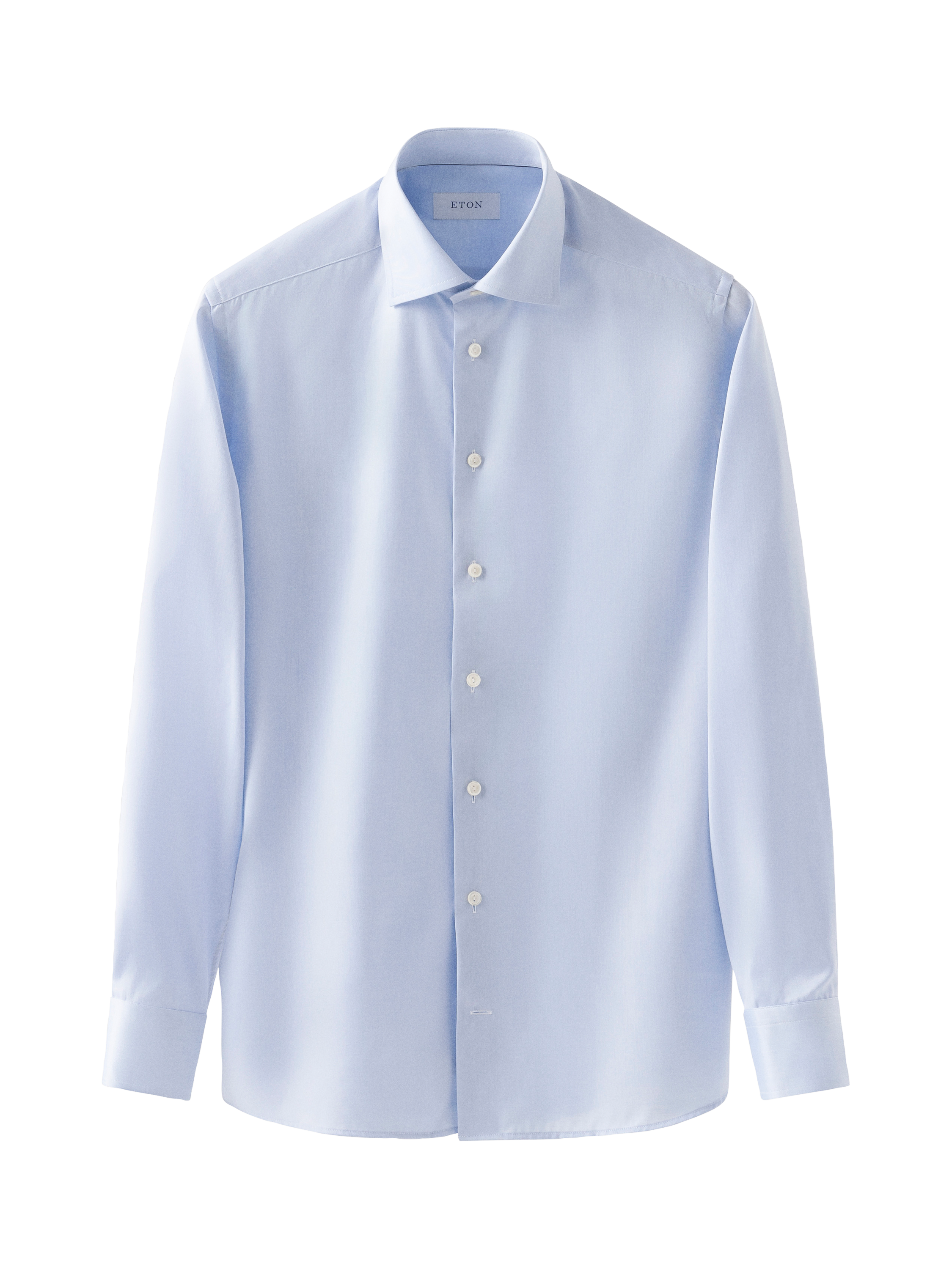 Product image 4 of 11, which shows Eton Cotton Slim Fit Cutaway Collar Shirt, Light Blue, 15