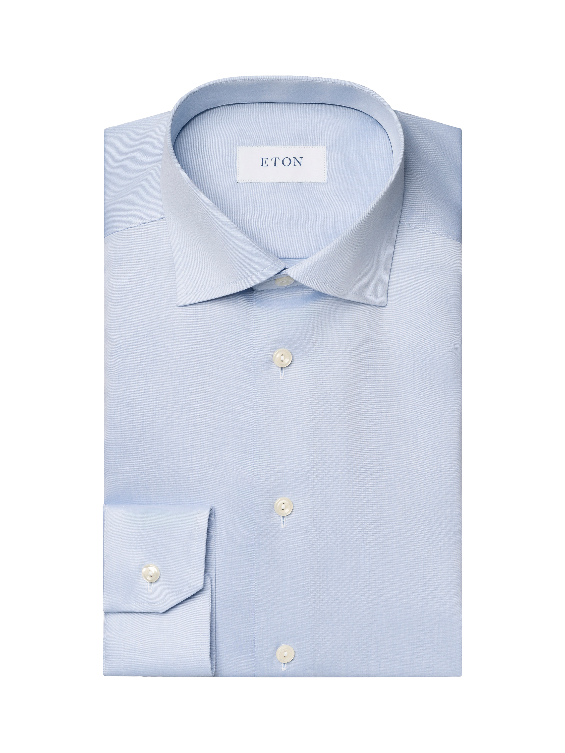 Product image 7 of 11, which shows Eton Cotton Slim Fit Cutaway Collar Shirt, Light Blue, 15