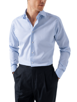 Eton Cotton Twill Regular Fit Cutaway Collar Shirt, Light Blue, Light Blue