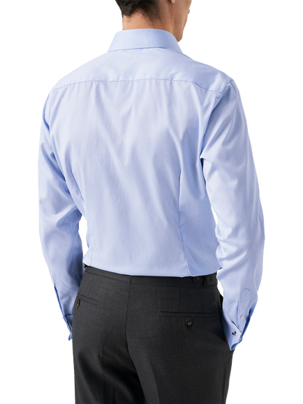Eton Cotton Twill Regular Fit Cutaway Collar Shirt, Light Blue - view 2, Light Blue