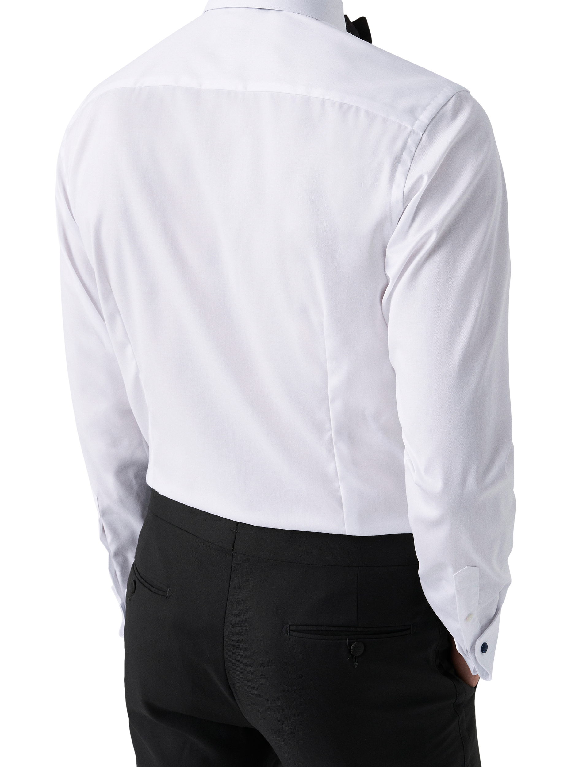 Eton Cotton Twill Slim Fit Cutaway Collar Shirt, White