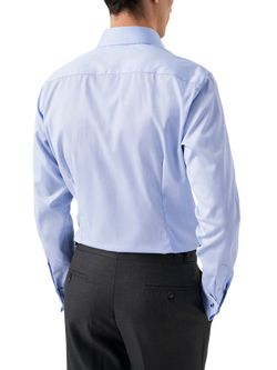 Eton Cotton Twill Slim Fit Cutaway Collar Shirt, Light Blue - view 2, Light Blue