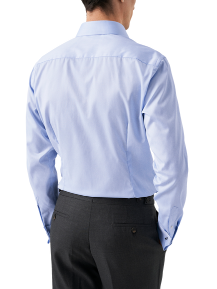 Eton Cotton Twill Slim Fit Cutaway Collar Shirt, Light Blue - view 2, Light Blue