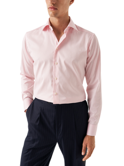 Eton Cotton Slim Fit Twill Shirt, Pink, Pink