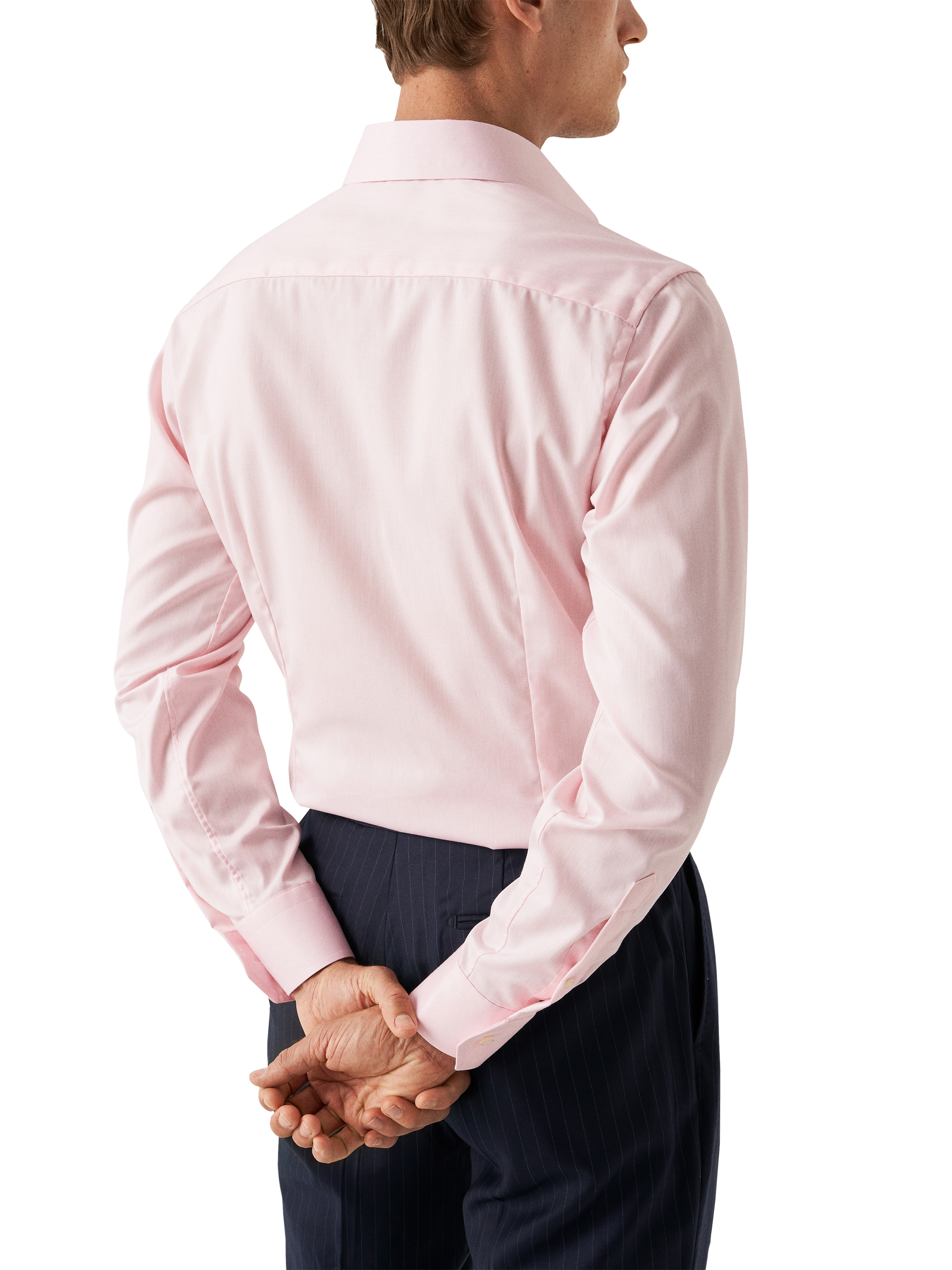 Eton Cotton Slim Fit Twill Shirt, Pink