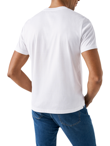 Eton Cotton Regular Fit Short Sleeve Casual T-Shirt, White - view 2, White