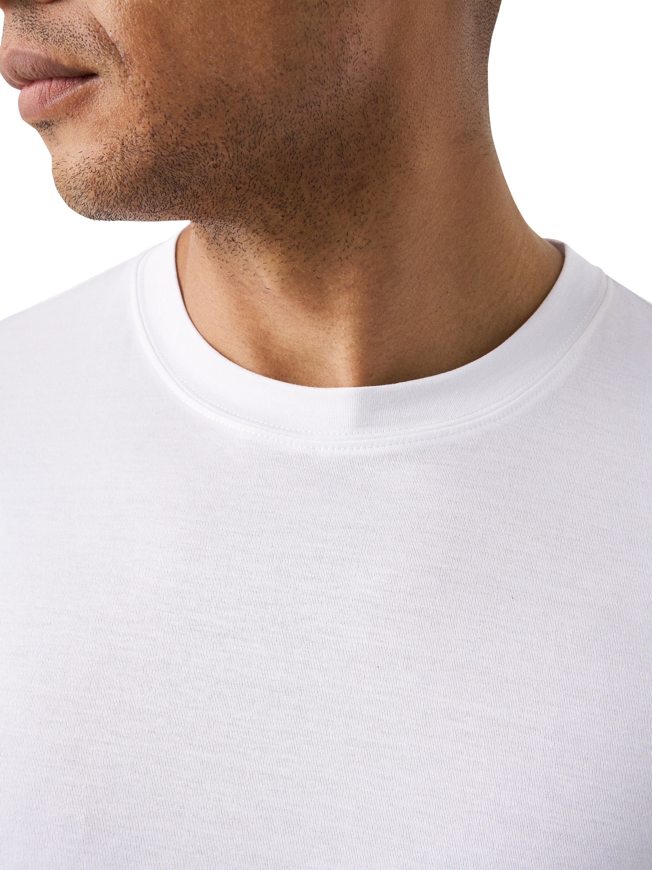 Product image 3 of 8, which shows Eton Cotton Regular Fit Short Sleeve Casual T-Shirt, White, S