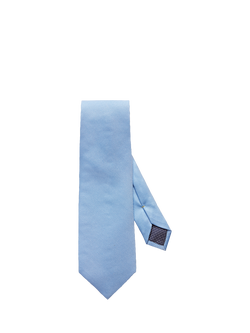 Eton Silk Basketweave Tie, Blue