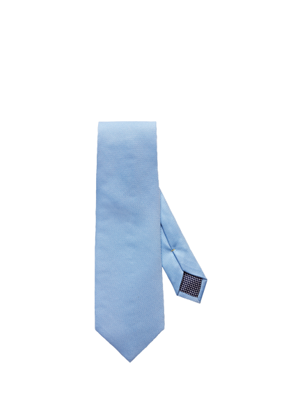 Eton Silk Basketweave Tie, Blue