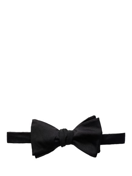 Eton Grosgrain Silk Bow Tie, Black, Black