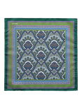 Eton Silk Paisley Pocket Square, Green