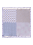 Eton Silk Check Pocket Square, Light Purple